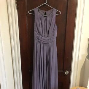 After Six bridesmaid dress with keyhole back